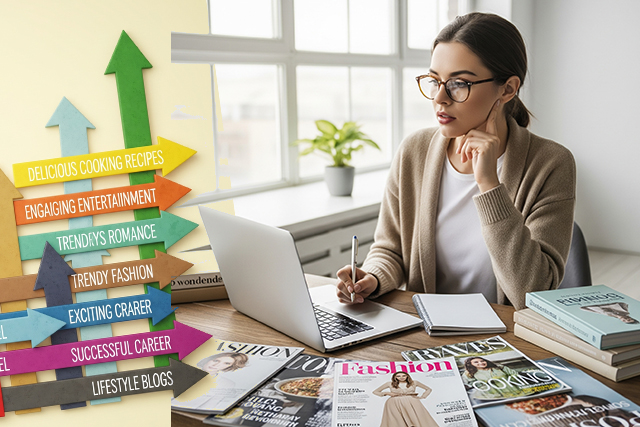 収益性の高いブログジャンルを選んでいる画像