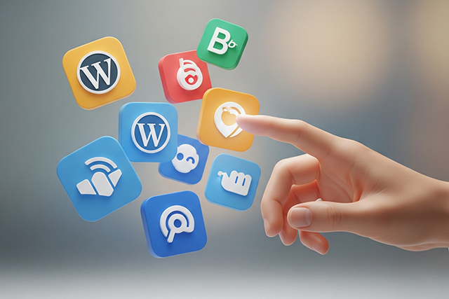 ブログの適切なサービスを選ぶことをイメージした画像