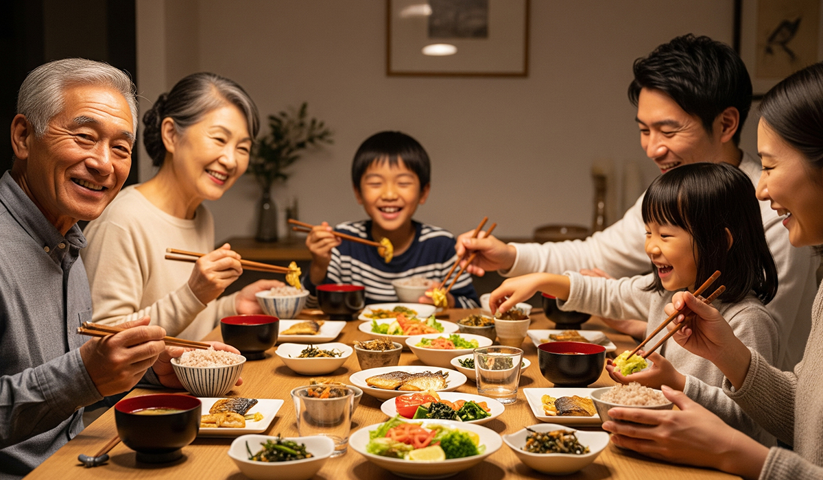 雑穀米を美味しそうに食べている家族のアイキャッチ画像