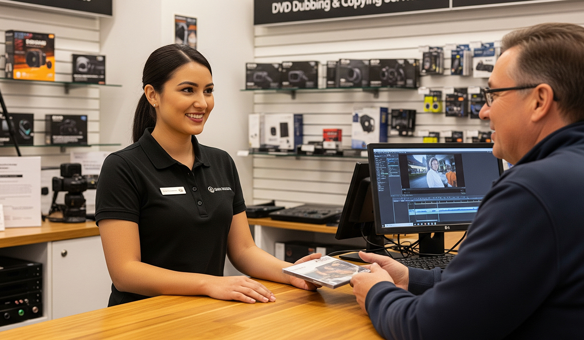 DVDダビングについてお客様から注文を受け付けている様子のアイキャッチ画像
