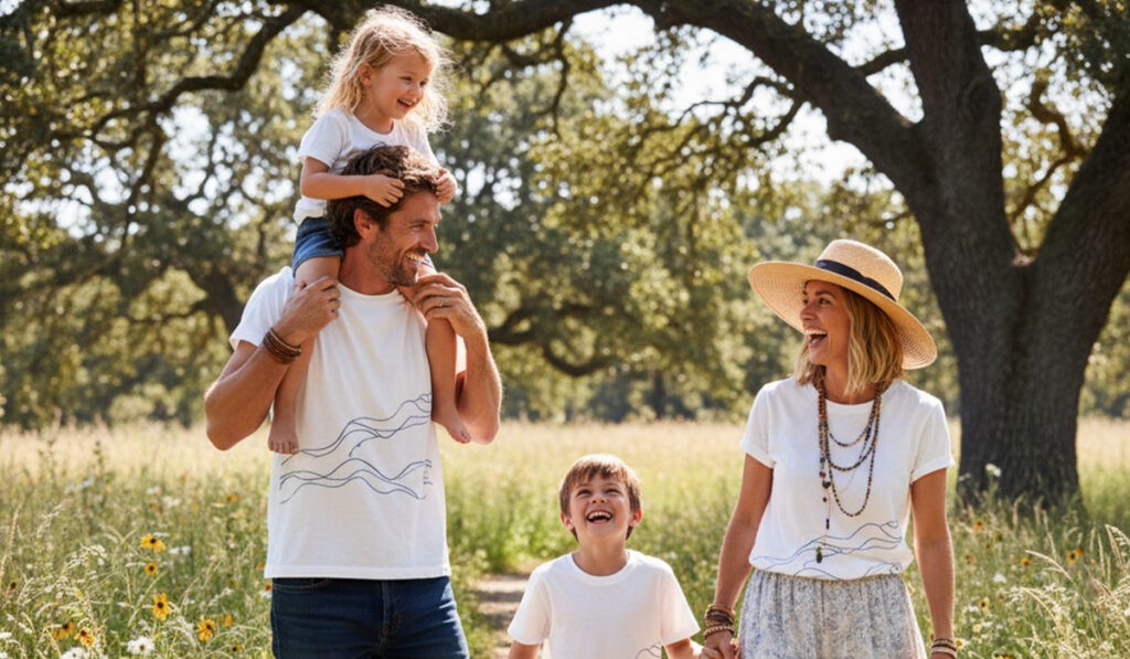 みんなお揃いのTシャツを着て微笑んでいるアイキャッチ画像