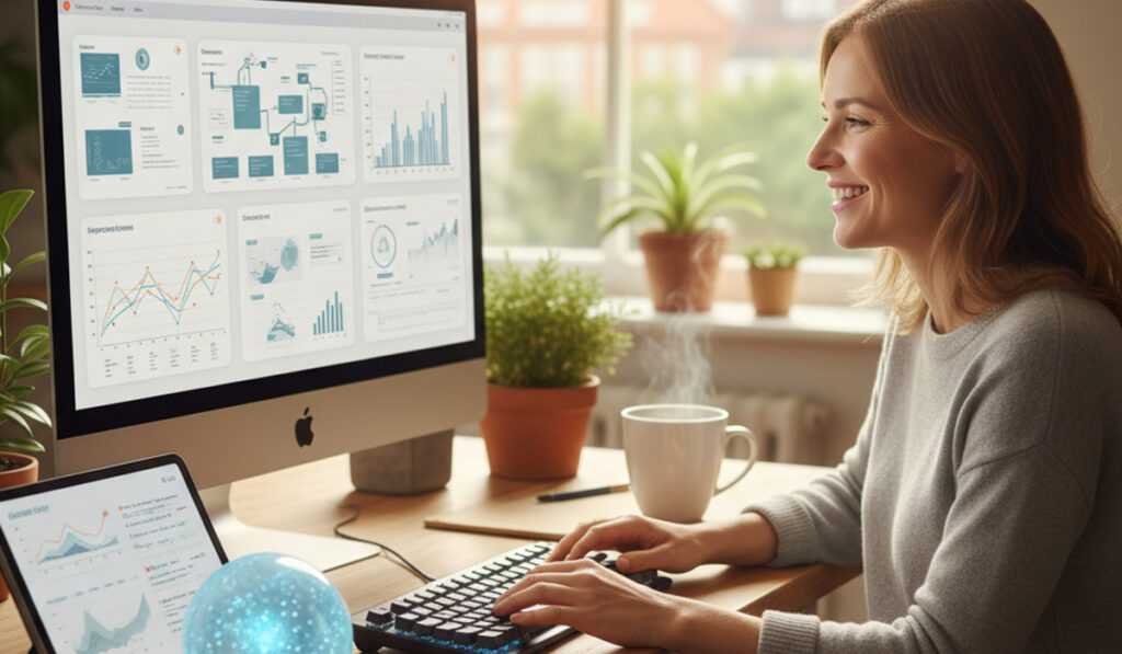 生成AIを活用し記事を作成している様子のアイキャッチ画像