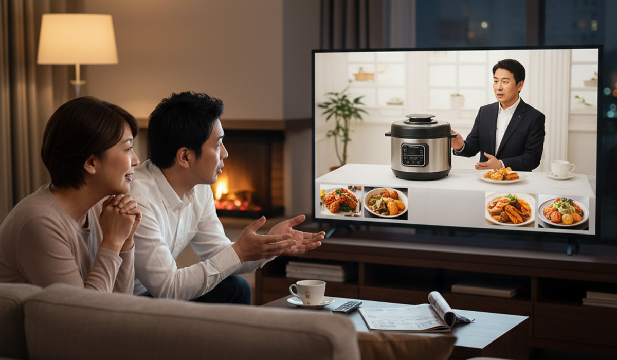 テレビショッピングの商品に興味関心を抱いているアイキャッチ画像