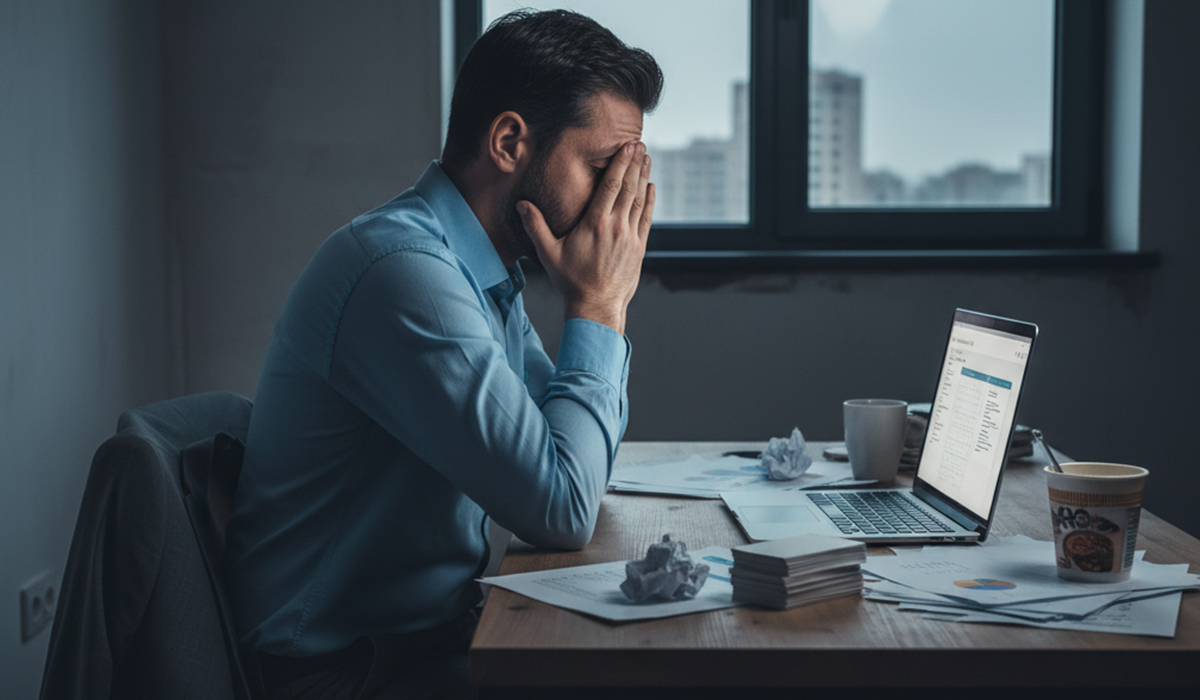 フリーコンサルで独立し厳しいと後悔している様子のアイキャッチ画像