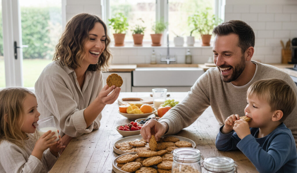 健康習慣を実践している活き活き家族のアイキャッチ画像