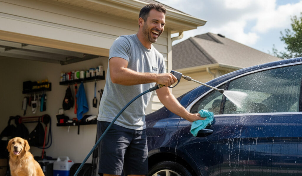 車の洗車が楽しくなって仕方がない様子のアイキャッチ画像