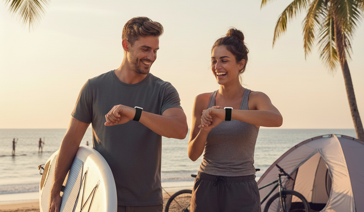 スマートウォッチで快適な生活を送っている様子のアイキャッチ画像