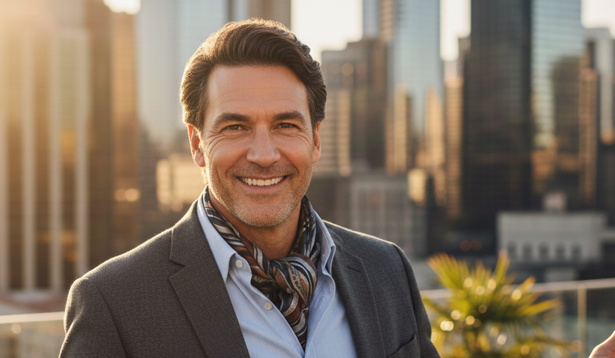 メンズウィッグでシニア男性の心が晴れやかになっている様子のアイキャッチ画像