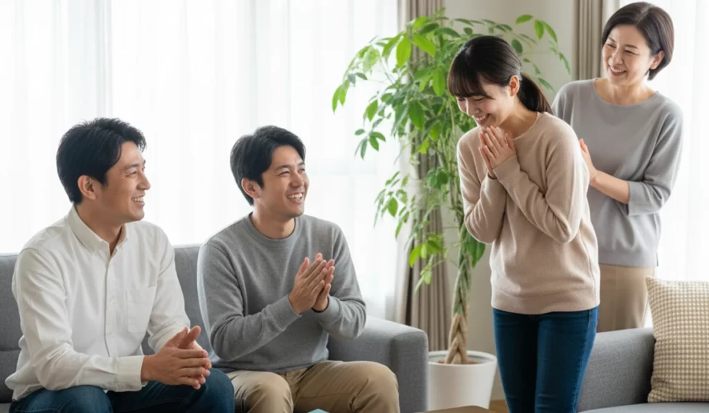 共有名義不動産の売却契約が成立して大喜びしている様子のアイキャッチ画像