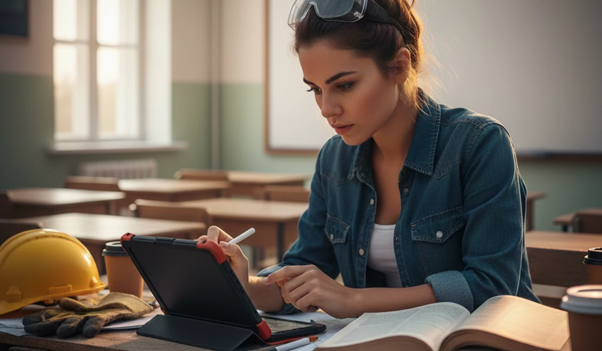 国家資格をeラーニングを通じて猛勉強している様子のアイキャッチ画像