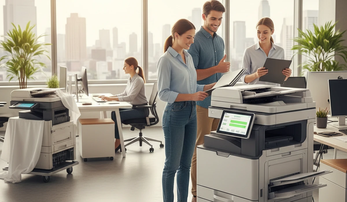 新しいコピー機に入れ替えて事務処理の効率も上がっている様子のアイキャッチ画像