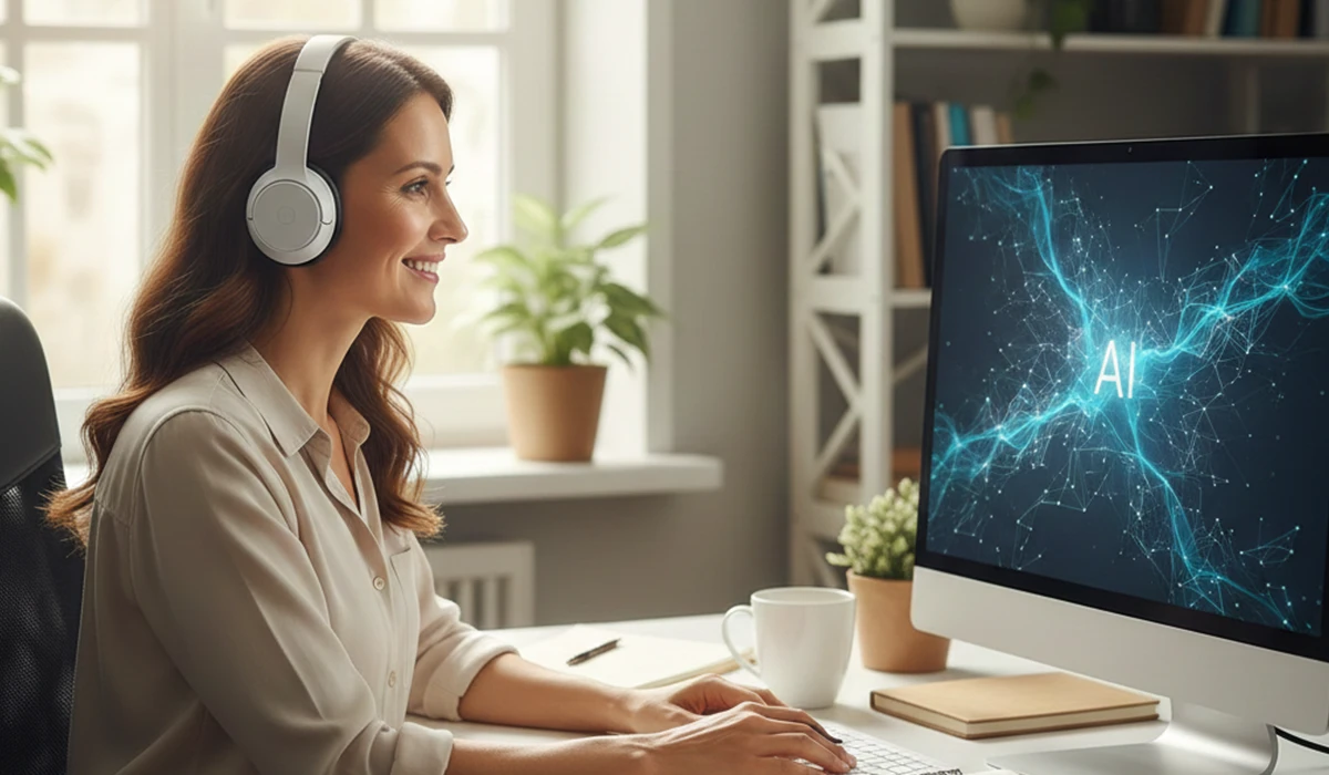 オンライン講座を受講して充実している様子のアイキャッチ画像